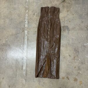 PrettyLittleThing Brown Maxi Dress